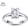 ANU JEWEL AnuJewel 6x8mm 2ct Taglio Smeraldo Moissanite Anello di Fidanzamento Matrimonio 925 Anelli In Argento Sterling Per Le Donne Commercio All'ingrosso di Gioielli