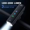 CYCLAMI Faro Anteriore per Bicicletta CYCLAMI BR 2000 AI, 1200 Lumen ad Alta Luminosità, Lampada Frontale in Lega di Alluminio per MTB e Ciclismo su Strada