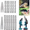 Gisam Set di catene e piastre guida da 4 pollici/6 pollici per mini motosega Sostituzione catena per sega elettrica a batteria Catene affilate per taglio di rami di legno
