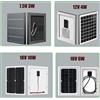 xinpuguang Solar Panel MINI pannello solare in vetro 3W 4W 6W 10W caricabatterie per luce solare DC domestica, Mini celle della pompa dell'acqua uscita impermeabile ad alta efficienza 7V 12V 18V Solar Panel