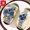 OLEVS Orologi da polso meccanici automatici per coppia OLEVS originali al 100% per uomo e donna Orologi impermeabili Set di orologi per lui o per lei