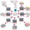 dawupine Adattatore convertitore strumento batteria per Makita Per DeWalt Per Milwaukee Per Bosch Per Metabo Per Hitachi Per Einhell Per Black Decker
