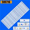 NONE Striscia di retroilluminazione a LED per 50C715 50C716 TCL-50C715-3030FC-6X8-A-LX 20200309 Ver.3 50D6B6CZ47017B 4C-LB5006-YH16J 4C-LB5006-YH15J