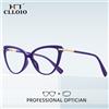 CLLOIO Occhiali da lettura di lusso per le donne Versatile Cat Eye Anti luce blu Occhiali miopia Ipermetropia Occhiali ottici Telaio 2098
