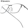 FONEX Occhiali in lega Montatura da uomo Montature a cerchio completo Occhiali quadrati di alta qualità di fascia alta Occhiali coreani giapponesi ultraleggeri 8105