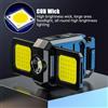 Heinast Mini torcia portachiavi luce COB lampada da lavoro lampada ricaricabile USB con 90 ° Luci laterali pieghevoli Lanterne portatili super luminose