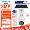 xiao vv Telecamera solare 8MP 2K HD PTZ telecamera di rete SIM 4G di sicurezza per visione notturna esterna con pannello solare che carica il rilevamento umano iCSee