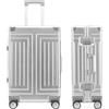 DOUBLE TRAVELLER Valigia ad alta capacità Trolley Box Trolley Valigia in lega di alluminio-magnesio argento Ruota universale