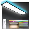 Oraymin Plafoniera LED 120x30 RGB con telecomando, 40W 4800LM dimmerabile, funzione di memoria, 3000K-6500K per soggiorno, camera da letto e ufficio