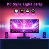 MJJC USB Computer Sync Light Strip Luci di striscia per PC 24 27 32 34 pollici Monitor Schermo RGB Retroilluminazione a LED per la decorazione dell'atmosfera della sala giochi