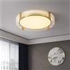 HomeLover Plafoniere rotonde di lusso in vetro Lampada in rame nordico Designer semplice Creativo moderno Camera da letto studio Lampada sottile art deco dell'hotel