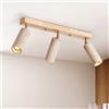 HomeLover Lampada da soffitto in travertino giallo con base in legno, regolabile, stile wabi-sabi, per corridoio, ingresso, stile giapponese.