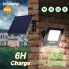 intelamp Luce solare a LED super luminosa da 1-2 pezzi, lampione con sensore IR, applique da parete decorativa, modalità di commutazione multiple con telecomando