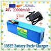 Ddadache Nuovo originale 48v 20Ah 2000w 13S3P 20000mah batteria agli ioni di litio 54.6v batteria agli ioni di litio scooter elettrico con BMS + caricabatterie