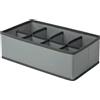 NONE Organizzatore Multiuso in Tessuto TNT per Cassetti e Armadi - Confezione da 3 o 6 Unità - 8 Scomparti (32x16x10 cm) e 12 Scomparti (32x24x10 cm) - Divisori Pieghevoli per Biancheria Intima, Calzini,