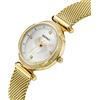 BERNY Orologio da donna BERNY al quarzo in oro, squisita lente in zaffiro, cinturino in maglia di acciaio inossidabile impermeabile, orologio da polso da donna di lusso con diamanti