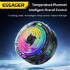 ESSAGER Ventola di Raffreddamento Magnetica per Telefono Essager con Display Digitale Intelligente, Ventola di Raffreddamento TEC con Luce Ambientale RGB, Ventola Universale per Giochi Mobile