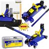DayPlus Cric idraulico portatile DayPlus da 3 tonnellate, con manico in acciaio e custodia - capacità di sollevamento da 135 a 320 mm, ideale per il cambio pneumatici e per lavori di manutenzione fai-da-te.