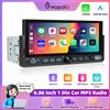 Podofo Autoradio 1 Din 6.86 Pollici, Lettore MP5, Carplay Wireless, Android Auto, Sistema Intelligente per Auto, Mirrorlink, Radio Universale con Schermo Touch, Lettore Multimediale, GPS, WIFI, FM,