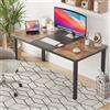 HiMISS Scrivania Moderna Spaziosa - Tavolo da Ufficio 160x80cm con Robusta Struttura in Metallo Nero, Ampia Postazione di Lavoro per Casa, Ufficio, Studio, Gaming - Adatta a Molteplici Usi