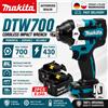 Makita Avvitatore a impulsi Makita DTW700 Brushless senza fili 18V 700Nm, ad alta coppia, velocità variabile, con funzione Auto-Stop, attacco da 1/2 pollice, compatibile con batterie Makita BL1830 BL1840