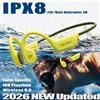 POLVCDG Cuffie Sportive a Conduzione Ossea con Memoria 8G, Impermeabili IPX8, Bluetooth 6.0, per Nuoto e Corsa, Nuovo Modello X9 2026