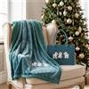BenasciuttiCasa Plaid da divano doppio Strato Agnellato 120x160 Joy Dogs petrolio Pile