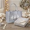 BenasciuttiCasa Plaid in Pile con effetto agnellato 120x160 Joy Dogs con Borsa grigio