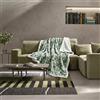 BenasciuttiCasa Plaid in Pile e Sherpa 130x160 Blake Foliage + Borsa Feltro Bicolor Verde