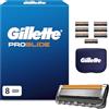 Gillette Lamette Proglide, 8 Lamette per Rasoio Barba Uomo, Multicolore | 8 Cartucce di Ricambio per Rasoio Barba Manuale, Rasatura Profonda, con Doppia Lubrificazione Prima e Dopo il Passaggio
