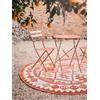 RugVista Saga Kilim Tappeto per interni ed esterni, Rotonda, Ø 200 cm | Kilim, Kilim Modern, Pelo corto, Lavabile solo a mano, Oeko-Tex 100, Resistente ai raggi UV, Porch