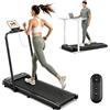 THERUN Walking Pad 2 in 1 Tapis roulant silenzioso pieghevole 10 km/h | Ammortizzazione doppia, display LED, nessun montaggio richiesto, ideale per casa e ufficio, portata 130 kg.