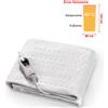 Grafner Coperta elettrica riscaldata Grafner 150 x 80 cm, telecomando con 3 impostazioni di temperatura e illuminazione, protezione contro il surriscaldamento, spegnimento automatico, potenza: 60 watt, lavabile, coperta elettrica, scaldamaterasso