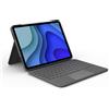 Logitech Folio Touch: tastiera e custodia protettiva, con touchpad, retroilluminata, compatibile con Apple Smart Connector, layout QWERTZ (Svizzera), colore grafite, per Apple iPad Pro da 11 pollici (1ª e 2ª generazione)