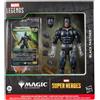 Hasbro Action figure di Black Panther, serie Marvel Legends di Hasbro, in collaborazione con Magic: The Gathering, altezza 15 cm, con carta da collezione inclusa