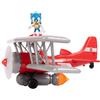 Jakks Pacific Aereo biplano "Tornado" di Jakks Pacific, con statuetta di Sonic the Hedgehog alta 6 cm