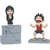Banpresto, statuetta da collezione di One Piece, Ruffy e Nico Robin, altezza 10 cm, con base