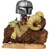 Funko POP! Star Wars, "The Mandalorian": Mando su Bantha con il bambino nel marsupio