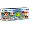 Funko POP! Disney Pixar, set da 4 personaggi di "Toy Story": Woody, Buzz Lightyear, Alien e Jessie, figure in vinile