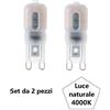 Fan Europe G9 set 2 Lampadine a led 2,2w Luce Naturale 4000k 190 Lumen fan Europe
