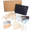 WangChaoJiu 23 Pz Kit Ceramica da Modellare, Kit Argilla Attrezzi Scultura | Attrezzi Ceramica Set di Strumenti per Modellare Argilla, Kit per Scultura, Kit per Intaglio Modellazione Artigianale Fai Da