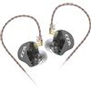 CCA CRA in Ear Auricolare, diaframma ultra-sottile driver dinamico IEM, suono chiaro e bassi profondi, auricolari cablati con cavo rimovibile senza grovigli, nero senza microfono,