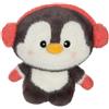 Gipsy Toys - Pinguino Snowy Rosa - Peluche Kawaii - 23 cm - per Bambini | Look Kawaii e Stile Invernale - Paraorecchie e Muffole Rosa - Formato 23 cm - Idea Regalo per Bambini per Inverno e Natale