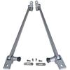 IdeaGenesis Coppia Braccetti a Molla per Tende a Caduta (Argento, 50 cm) | Bracci in Alluminio per Tenda da Sole da Balcone - Si Avvitano sulla Barra di Carico nel Canale da 16 mm, Attacco a Ringhiera