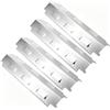 QuliMetal Piastre riscaldanti universali in acciaio inox per Barbecook Siesta/Vanilla/Brahma, Charbroil, Proficook, Tarrington House, accessori per barbecue a gas, 4 pezzi