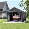 PEILU Tenda da 3 x 6 m per esterni, in tela cerata in polietilene e telaio in metallo, gazebo autoportante, tenda da garage resistente alle intemperie, tenda per auto da 18 m² per