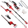 Roadtime Sega a Catena mini motosega e tagliasiepi 6 in 1 da 8 pollici per Milwaukee 18V batterie (senza batteria), Motore Brushless, Asta Alta Testa Orientabile Motoseghe per giardino, alberi