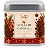 SaiTè -Aromi Creativi- Collezione tisane Biscotti - Tisana natalizia Stella di Cannella 50gr | Tisana regalo natale con cannella, mela e mandorle, miscela sfusa lavorata a mano speziata e fruttata, Made in Italy