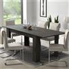 Dmora Sala da Pranzo Estensibile, Consolle allungabile, Tavolo Moderno con allunghe, cm 140/200x88h75, Colore Grigio Cenere