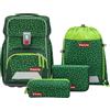 Step by Step zaino della scuola Basis Schulranzen-Set 4 -pezzi Green Graphics verde